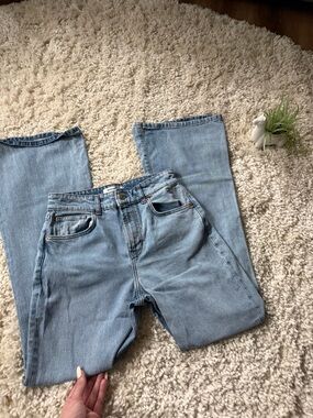 Reformation minimalist durable high end minimalist Light Blue Straight-Leg Jeans